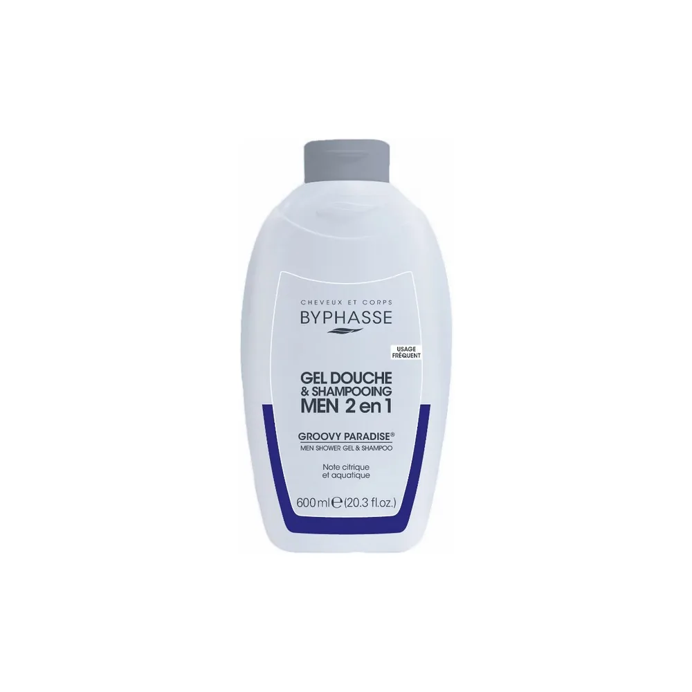 BYPHASSE MEN SHOWER GEL-SHAMPOO 2IN1 GROOVY PARADISE 600ML
