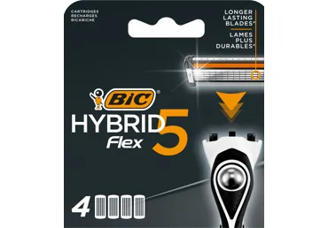 SKŪŠANĀS KASETES BIC HYBRID FLEX5 VĪRIEŠU  4GAB.