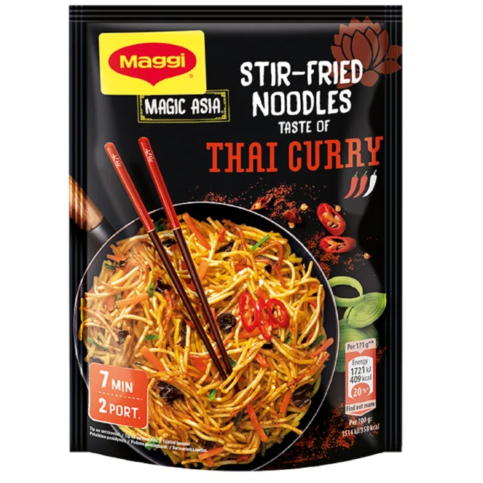 NŪDELES MAGGI CEPTAS THAI CURRY 128G