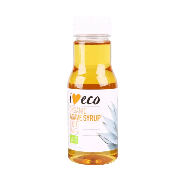 BIOLOĢISKS GAIŠAIS AGAVES SĪRUPS I LOVE ECO, 250ML