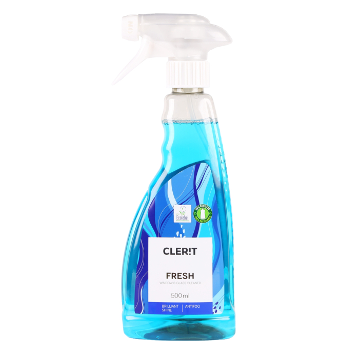 LOGU UN STIKLA TĪRĪŠANAS LĪDZEKLIS CLERIT FRESH 500ML