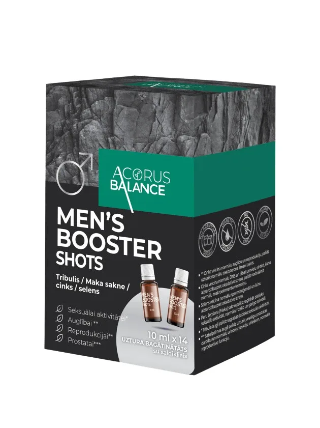 Acorus Balance Men's Booster shots ampulas vīriešiem, 14 x 10 ml