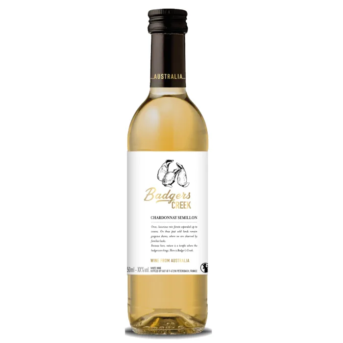 Baltvīns Badgers Creek Chardonnay Semillon 12% 0,25 l