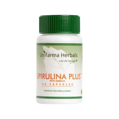 Unifarma Herbals Spirulina Plus ar embliku kapsulas N60