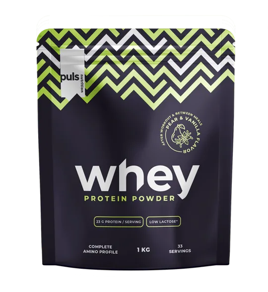 Puls Nutrition Whey Pear&Vanilla Low lactose pulveris, 1000 g
