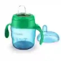 MĀCĪBU KRŪZĪTE AR ROKTURIEM, 6M+, 200ML, SILIKONA SNĪPIS, ZILA PHILIPS AVENT EASY SIP