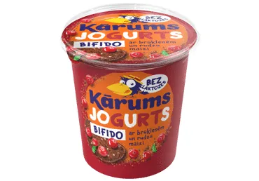 BIFIDO JOGURTS KĀRUMS BRŪKENES, RUDZU MILTI BEZ LAKTOZES 350G