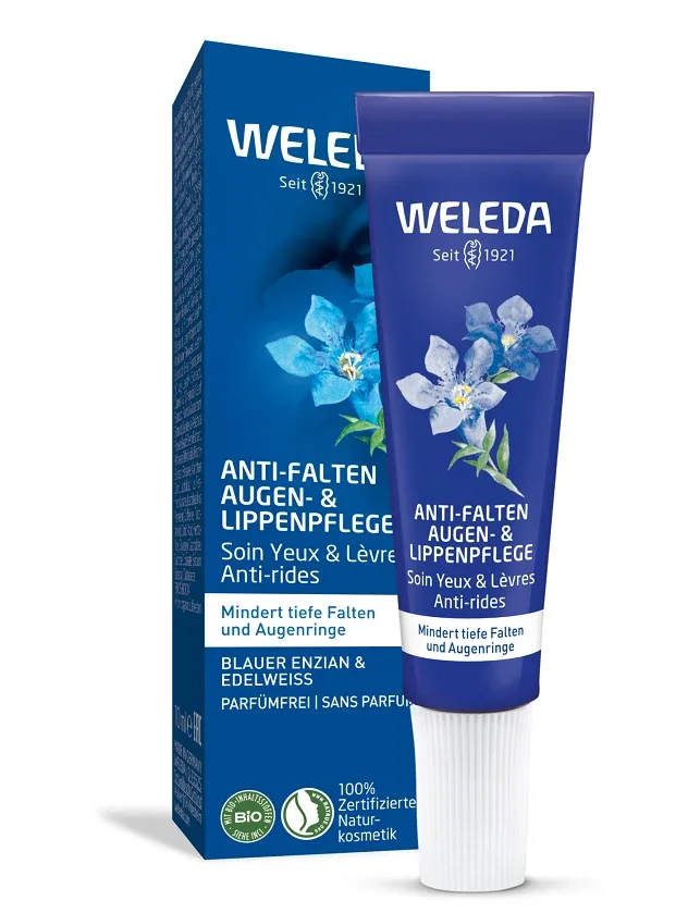 Weleda Blue Gentian & Edelweiss nostiprinošs krēms acu un lūpu kontūrai nobriedušai ādai, 10 ml
