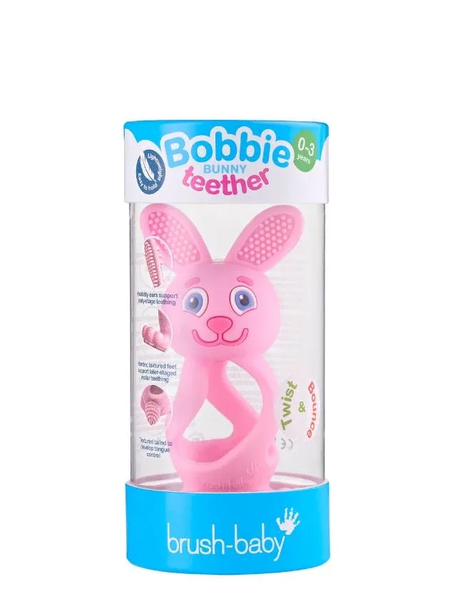 Brush-Baby Bobby Bubby Teether zobgrauznītis rozā