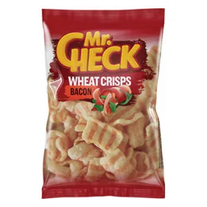 ČIPSI KVIEŠU MR. CHECK  AR BEKONA GARŠU 150G
