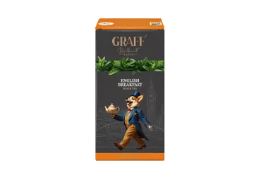 MELNĀ TĒJA GRAFF ENGLISH BREAKFAST 20X2G