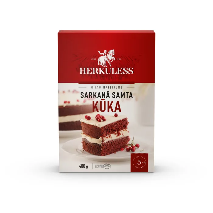 MILTU MAISĪJUMS HERKULESS SARKANĀ SAMTA KŪKA 400G