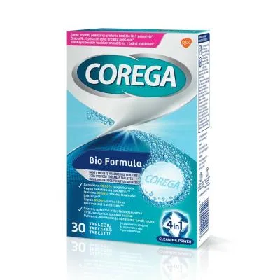 Corega BIO zobu protēžu tīrīšanas tabletes N30