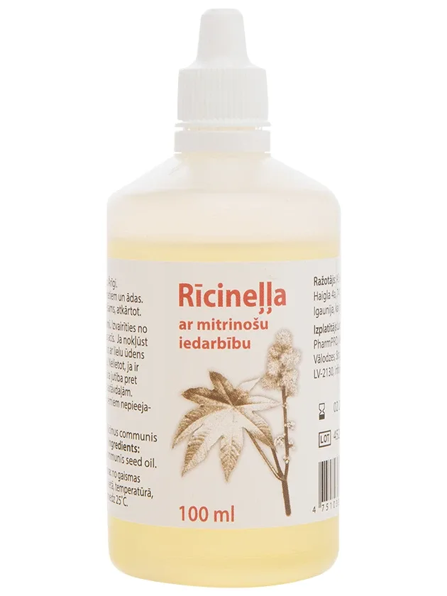 Rīcineļļa matiem un ādai ar mitrinošu iedarbību, 100 ml