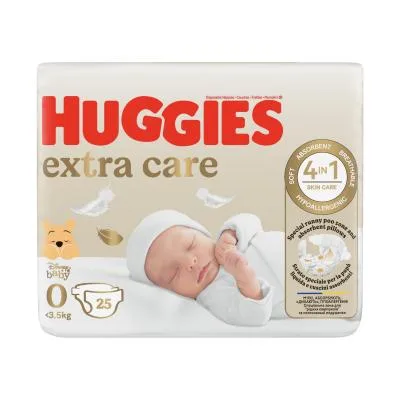 Huggies Extra Care 0 autiņbiksītes jaunpiedzimušiem <3,5 kg N25