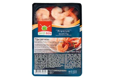 TĪĢERGARNELES GARDI ĒDIS 26-30 TĪRĪTAS, VĀRĪTAS 400G