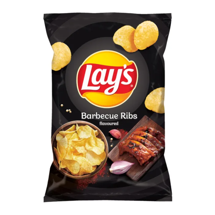 KARTUPEĻU ČIPSI LAY'S AR BBQ RIBIŅU GARŠU 130G
