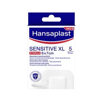 Hansaplast Sensitive XL plāksteri 6 x 7 cm N5