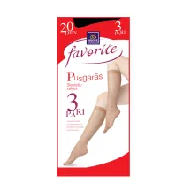 SIEVIEŠU PUSGARĀS ZEĶES FAVORITE 20 DEN 3 PĀRI 25251 BLACK 27-29