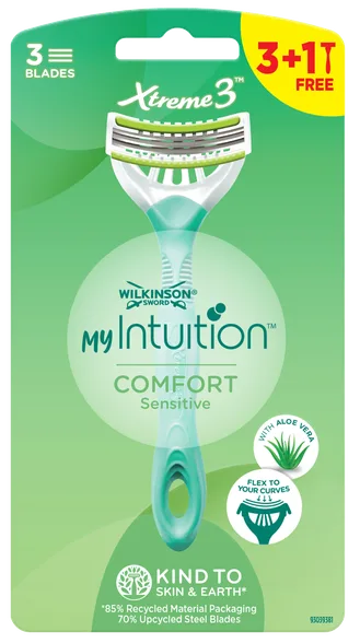 Одноразовые бритвы Wilkinson Sword MyIntuition Xtreme3 Comfort для женщин, 4 шт.