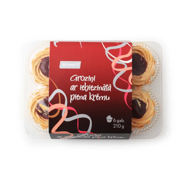 GROZIŅI RIMI AR IEBIEZINĀTĀ PIENA KRĒMU 210G/6GAB.