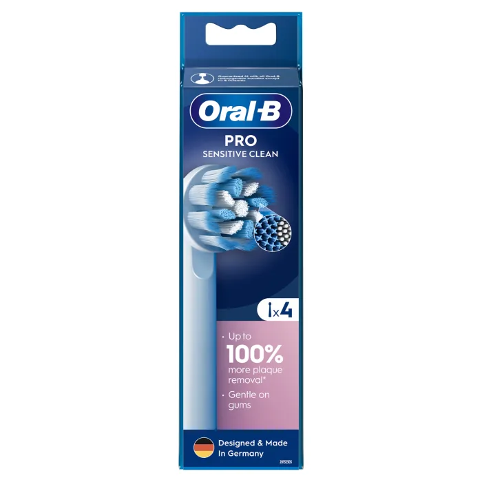 ZOBU BIRSTES REZERVES UZGAĻI ORAL B SENSITIVE CLEAN PRO 4GAB.