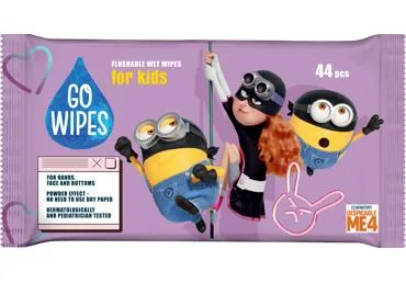 MITRĀS SALVETES GO WIPES MINIONS BĒRNU 44GB