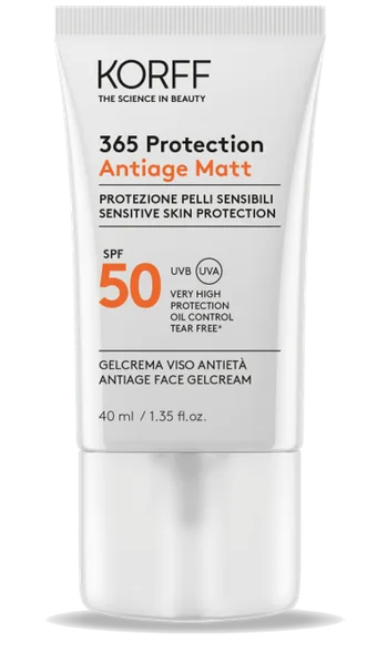 Korff 365 protection SPF50+ antiage matt krēms-gels, 40 ml