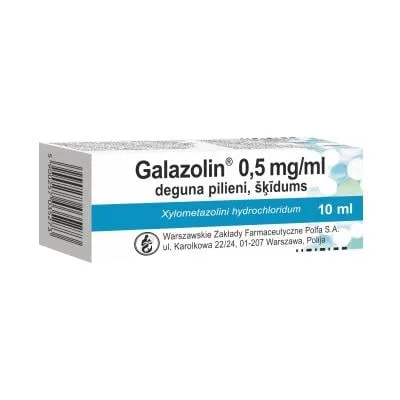 Galazolin 0,5 mg/ml deguna pilieni, šķīdums 10 ml