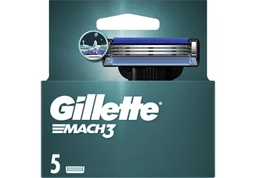 SKŪŠANĀS KASETES GILLETTE MACH 3 5GAB.