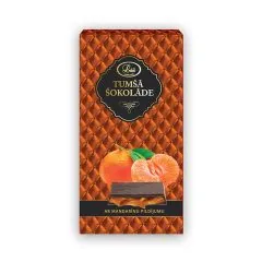 ŠOKOLĀDE TUMŠĀ LĀČI AR MANDARĪNU PILD. 100G