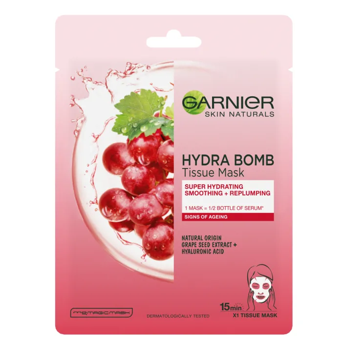 SEJAS ĀDU NOSTIPRINOŠA UN IZLĪDZINOŠA MASKA-SALVETE GARNIER MOISTURE+ 32G