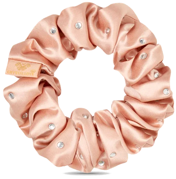 Crystallove Crystalized Rose Gold zīda matu gumija, 1 gab.