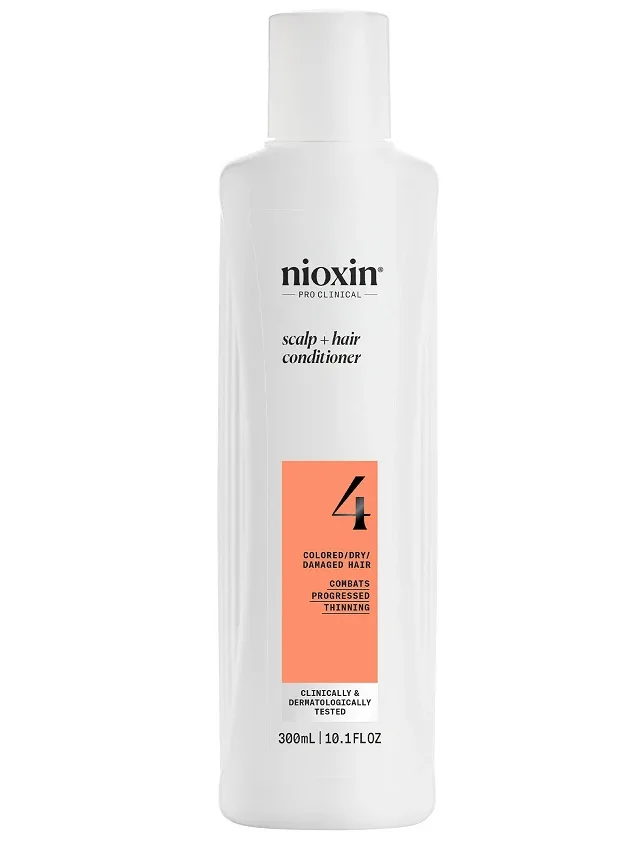 Nioxin SYS4 kondicionieris krāsotiem matiem ar progresējošu tendenci kļūt plānākiem, 300 ml