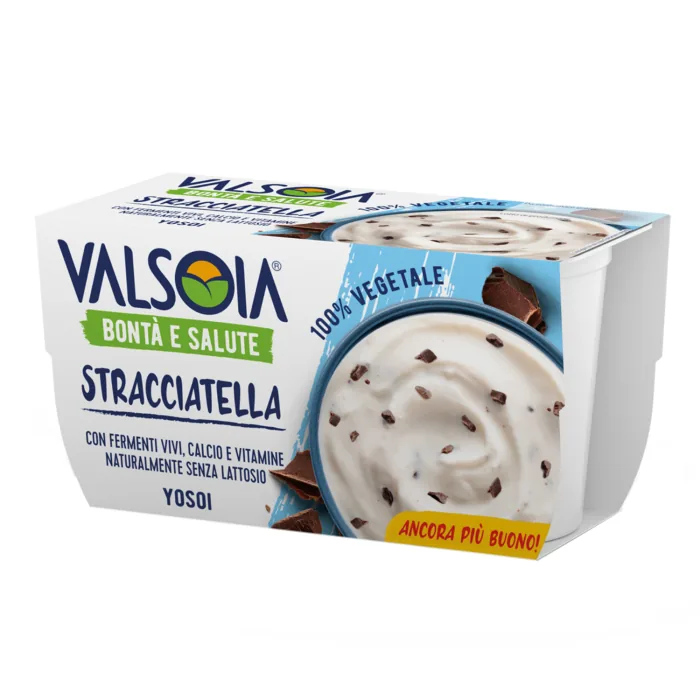 VEGĀNISKS DESERTS VALSOIA STRACCIATELLA AR ŠOKOLĀDES GABALIŅIEM 2X125G