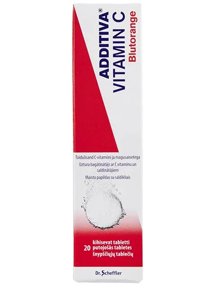 Additiva C vitamīns blutorange, 20 tabletes
