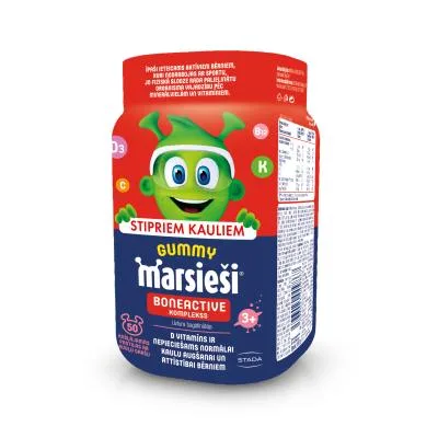 Marsieši Gummy Bone Active komplekss košļājamas pastilas N50