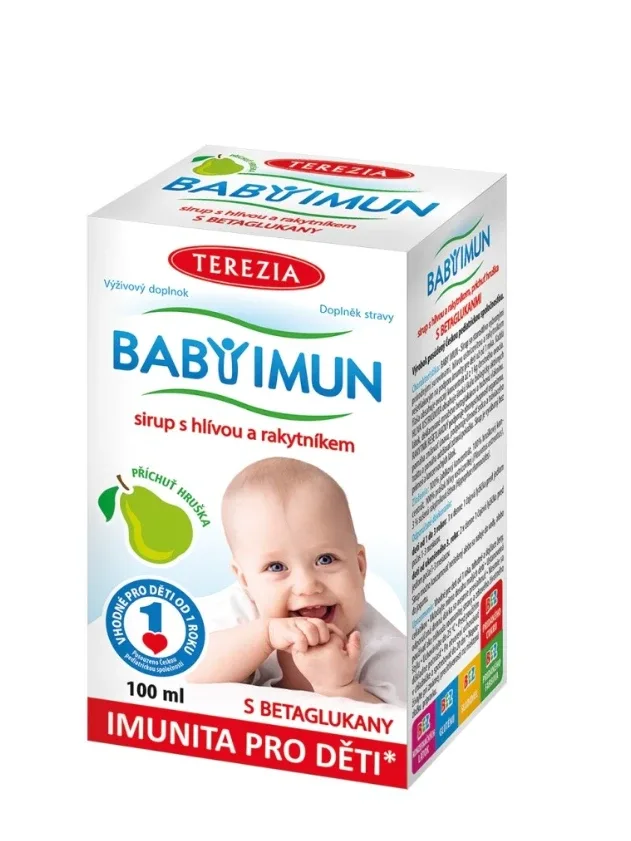 Terezia Imun bērniem ar austersēnēm sīrups ar bumbieru garšu, 100 ml