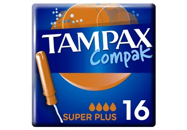 HIGIĒNISKIE TAMPONI TAMPAX COMPAK SUPER+ 16GAB.