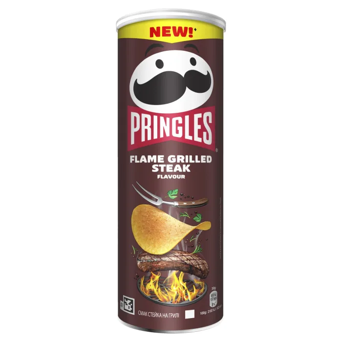ČIPSI PRINGLES AR GRILĒTA STEIKA GARŠU 165G