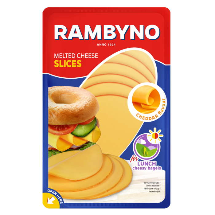 KAUSĒTAIS SIERS RAMBYNO AR ČEDARAS SIERA GARŠU, ŠĶĒLES 45% 150G