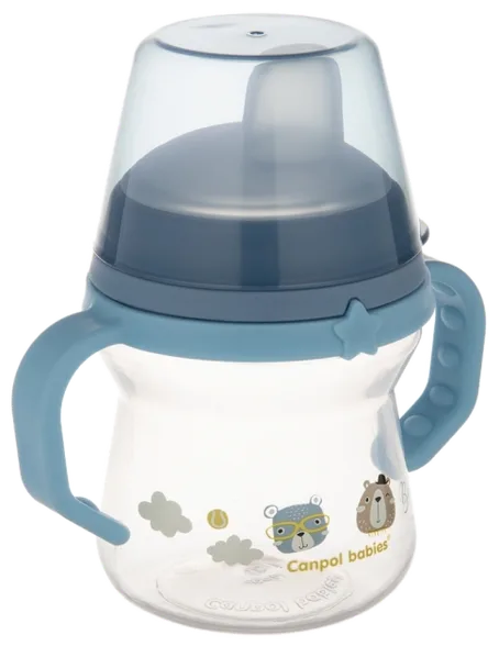 Canpol Babies Firstcup Bonjour Paris blue krūzīte ar rokturiem, 150 ml