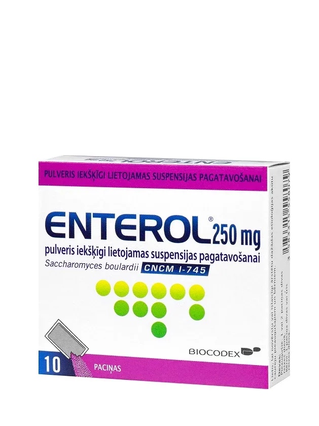 Enterol pulveris 250 mg, 10 paciņas
