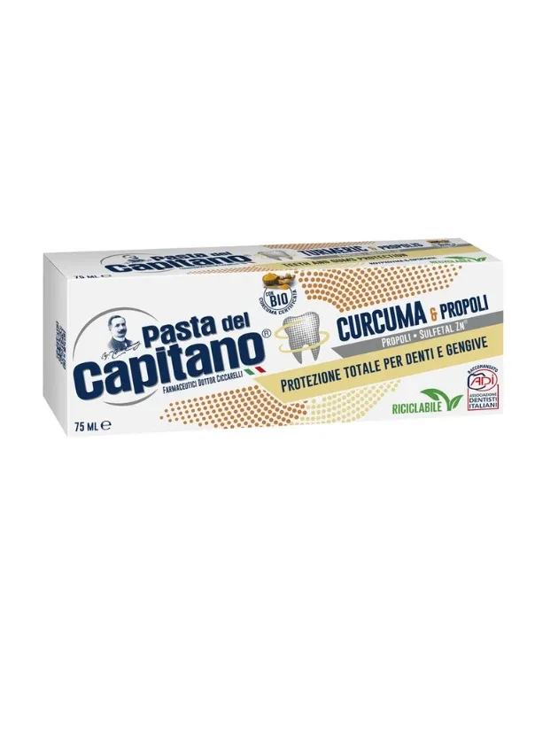 Зубная паста Pasta del Capitano с куркумой и прополисом, 75 мл