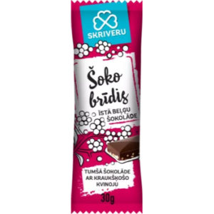 ŠOKOLĀDE TUMŠĀ ŠOKOBRĪDIS AR KVINOJU 30G