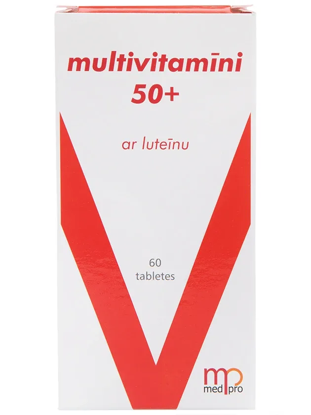 Medpro multivitamīni 50+ ar luteīnu, 60 tabletes