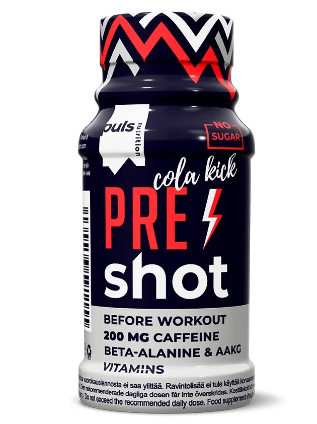 Puls Nutrition Pre-Workout Cola Kick šots, 60 ml