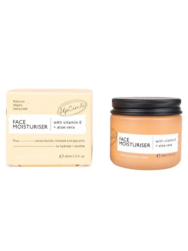 Upcircle mitrinošs sejas krēms ar E vitamīnu un alveju, 60 ml