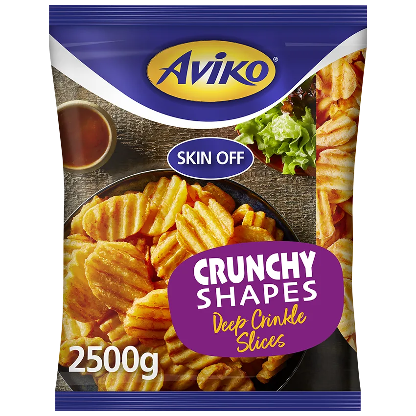 SALDĒTAS RIEVOTAS KARTUPEĻU ŠĶĒLES DEEP CRINKLE SLICES AVIKO, 2.5KG