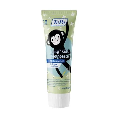 Tepe Daily Kids zobu pasta bērniem vecumā no 0-6 gadiem, ar piparmētru garšu, 75 ml
